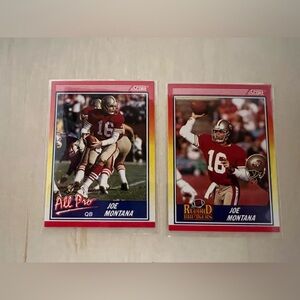 Joe Montana Score Football Cards